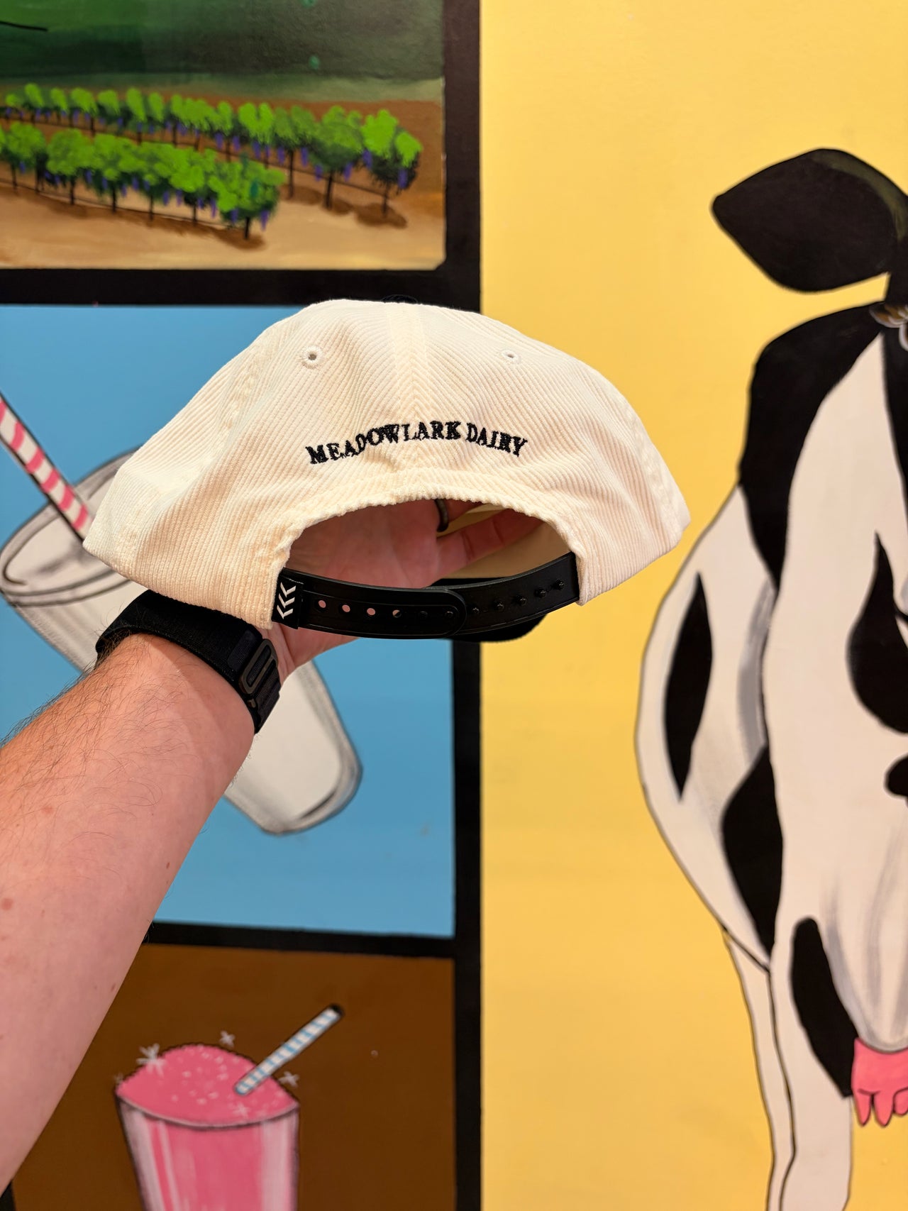 Sandlot Corduroy Hat Featuring Meadowlark Bird