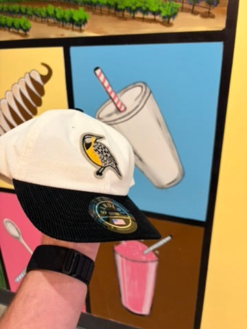 Sandlot Corduroy Hat Featuring Meadowlark Bird